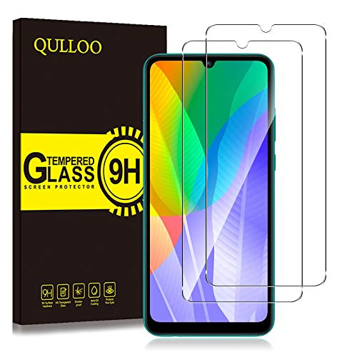 QULLOO Schutzfolie für Huawei Y6p / Honor 9A, 9H Hartglas Schutzfolie HD Displayschutzfolie Anti-Kratzen Panzerfolie Handy Glas Folie für Huawei Y6p / Honor 9A von QULLOO