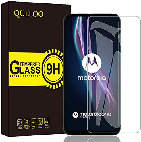 QULLOO Schutzfolie für Motorola One Fusion Plus, [2 Stück] 9H Hartglas Schutzfolie HD Displayschutzfolie Anti-Kratzen Handy Glas Folie für Motorola One Fusion Plus/One Fusion+ von QULLOO