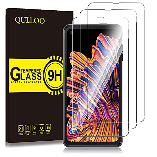 QULLOO Schutzfolie für Samsung Galaxy XCover Pro, 9H Hartglas Schutzfolie HD Displayschutzfolie Anti-Kratzen Panzerfolie Handy Glas Folie für Galaxy XCover Pro [3 Stück] von QULLOO