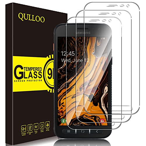 QULLOO Schutzfolie für Samsung Galaxy Xcover 4s / Xcover 4 [3 Stück], 9H Härte Panzer Schutz Glas Folie Anti-Kratzen Handy Schutzglas HD Displayschutzfolie von QULLOO