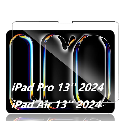 QULLOO Schutzfolie kompatibel mit iPad Pro 12.9'' 2024 für Panzerglas, HD Klar Displayschutz Folie für iPad Pro 12,9 Zoll (2024) Blasenfrei Anti-Scratch Ultra Dünn Displayschutzfolie - Transparent von QULLOO