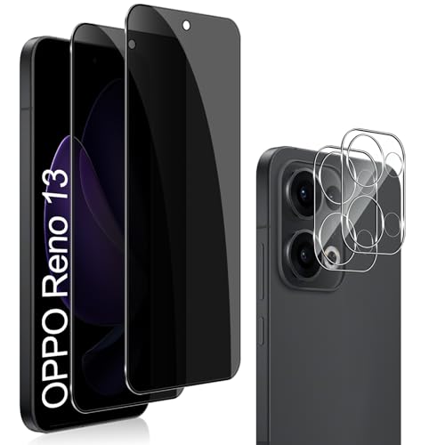 QULLOO Sichtschutz Schutzfolie für OPPO Reno 13 für Panzerglas + Kameraschutz, 2+2 Stück 9H Schutzglas Privacy Displayfolie, Anti-Spähen Displayschutz Glas Folie Screen Protector QULLOO Sichtschutz Schutzfolie für OPPO Reno 13 für Panzerglas + Kameraschutz, 2+2 Stück 9H Schutzglas Privacy Displayfolie, Anti-Spähen Displayschutz Glas Folie Screen Protector von QULLOO