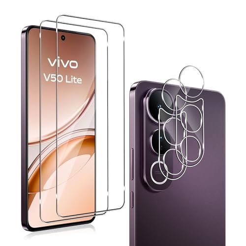 QULLOO für Panzerglas für VIVO V50 Lite 5G / 4G, 2+2 Stück Screen Schutzfolie + Kameraschutz Folie, 0.33mm Schutzglas Glas Displayschutz Panzerfolie Displayschutzfolie QULLOO für Panzerglas für VIVO V50 Lite 5G / 4G, 2+2 Stück Screen Schutzfolie + Kameraschutz Folie, 0.33mm Schutzglas Glas Displayschutz Panzerfolie Displayschutzfolie von QULLOO