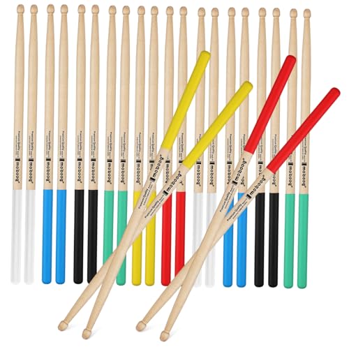 QUMIIRITY 12 Paare 7a Anti-Rutsch-Trommelstöcke Handtrommel Dämpfer Trommel für Trommelschlüssel musikinstrumente musical instruments Drumsticks-Kit hölzerne Trommelstöcke Ahorn von QUMIIRITY