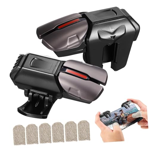QUMIIRITY 1Paar Handy Spielcontroller mit Game Fingerhandschuhen Sechsfinger Triggerelementen Hochempfindliche Tasten Ergonomisches Design Stabiler Link QUMIIRITY 1Paar Handy Spielcontroller mit Game Fingerhandschuhen Sechsfinger Triggerelementen Hochempfindliche Tasten Ergonomisches Design Stabiler Link von QUMIIRITY
