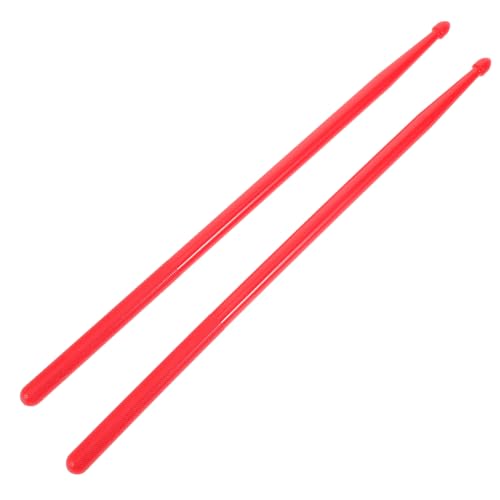 QUMIIRITY 1Paar Nylon Trommelstöcke Leichte und Langlebige Drumsticks für Trommeln Profis und Hobbyisten Stilvolles Design Rot für Schlagzeuger von QUMIIRITY