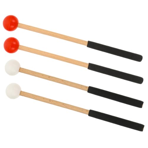 QUMIIRITY 2 Paare Äther ische Trommel stöcke Timpani Wolle gefühlte Schlagzeughälfte einschlagwerkzeug percussion instrumente Percussion-Marimbaschlägel universelle Trommelschlägel Holz von QUMIIRITY