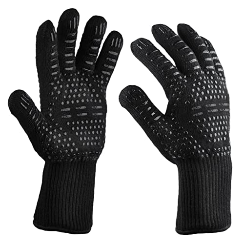 QUMIIRITY 2Stücke Hitzebeständige Grillhandschuhe Aramid Material Temperaturbeständig bis Rutschfest für Bbq Grillen und Schwarz QUMIIRITY 2Stücke Hitzebeständige Grillhandschuhe Aramid Material Temperaturbeständig bis Rutschfest für Bbq Grillen und Schwarz von QUMIIRITY