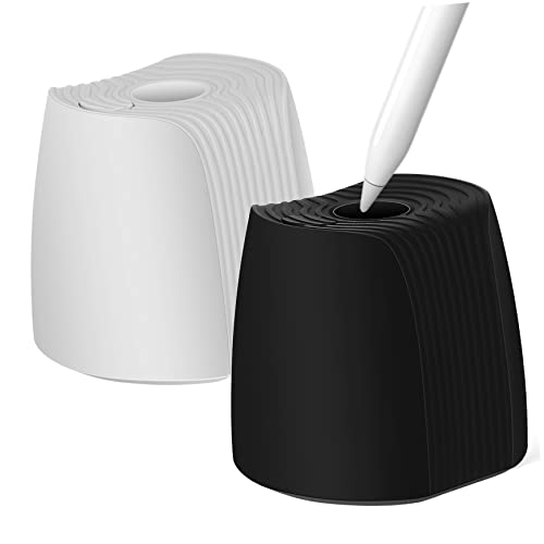 QUMIIRITY 2Stücke Silikon für Elektronische Bleistifte Kompatibel mit Pencil Generation Stiftspitzenschutzdocks Rutschfester Halter für Sicheren Stand von QUMIIRITY