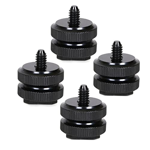 QUMIIRITY 4Stücke Stativschraube Adapter Blitzschuh Halterung für DSLR Camcorder aus Stabil Rostfrei Kompatibel mit Blitzgeräten QUMIIRITY 4Stücke Stativschraube Adapter Blitzschuh Halterung für DSLR Camcorder aus Stabil Rostfrei Kompatibel mit Blitzgeräten von QUMIIRITY