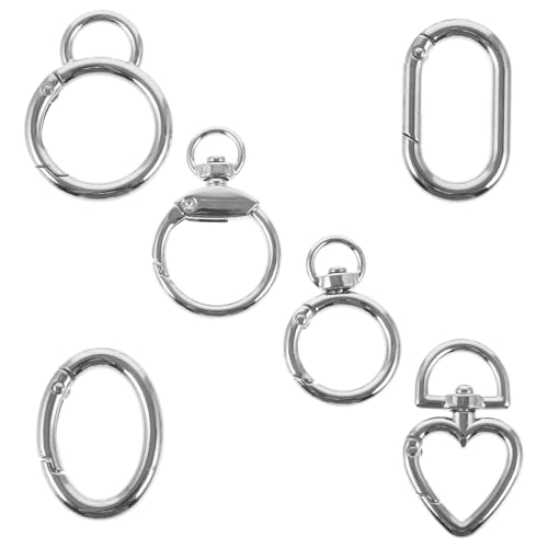 QUMIIRITY 6 Stück Zinklegierungspugelspule Hängend Haken Schlüssel Geldbörse Offener Ring Für Gepäck Schnallen Runden Stichworte Schnappen Nähen Einfach Geformt Ringschnalle QUMIIRITY 6 Stück Zinklegierungspugelspule Hängend Haken Schlüssel Geldbörse Offener Ring Für Gepäck Schnallen Runden Stichworte Schnappen Nähen Einfach Geformt Ringschnalle von QUMIIRITY