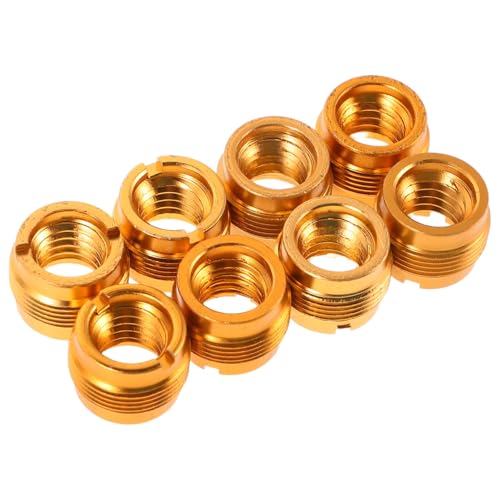 QUMIIRITY 8-Teiliges Set Mikrofon-Clip Adapter für Mikrofonständer Mikrofon Zubehör Kamera-Schraubadapter Mikrofon-Ersatzständer-Adapter Mikrofongewindeadapter Metall Golden von QUMIIRITY