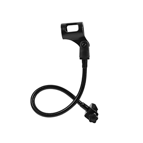 QUMIIRITY Gooseneck Mikrofonarm Universeller Flexibler Mikrofonständer Leicht und Tragbar Stabil und Kompatibel mit Verschiedenen Mikrofonen für Konferenzen und Podcasts Schwarzes von QUMIIRITY