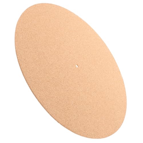 QUMIIRITY Kork Matte Vinyl Slipmat für Schallplatten Rutschfest Einfach zu Installieren Robustes Material für Plattenspielern Φ von QUMIIRITY