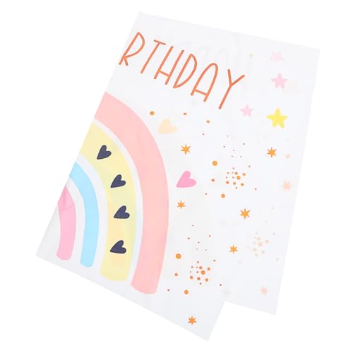 QUMIIRITY Regenbogenhintergrund Geburtstagsbanner zum Aufhängen Geburtstag Hintergrund Dekoration hochzeitsdeko Hintergrund der Geburtstagsfeier Regenbogen-Kulisse Vinyl von QUMIIRITY