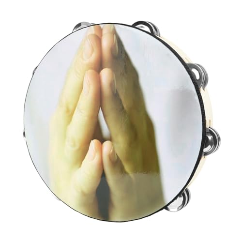 QUMIIRITY Tambourin Instrument Musical Hi klein handtrommel für klemmbalken Kinderhandtrommel trommeln -Musikspielzeug Handtrommel-Tamburin Glocke des Handtamburins das Haustier von QUMIIRITY