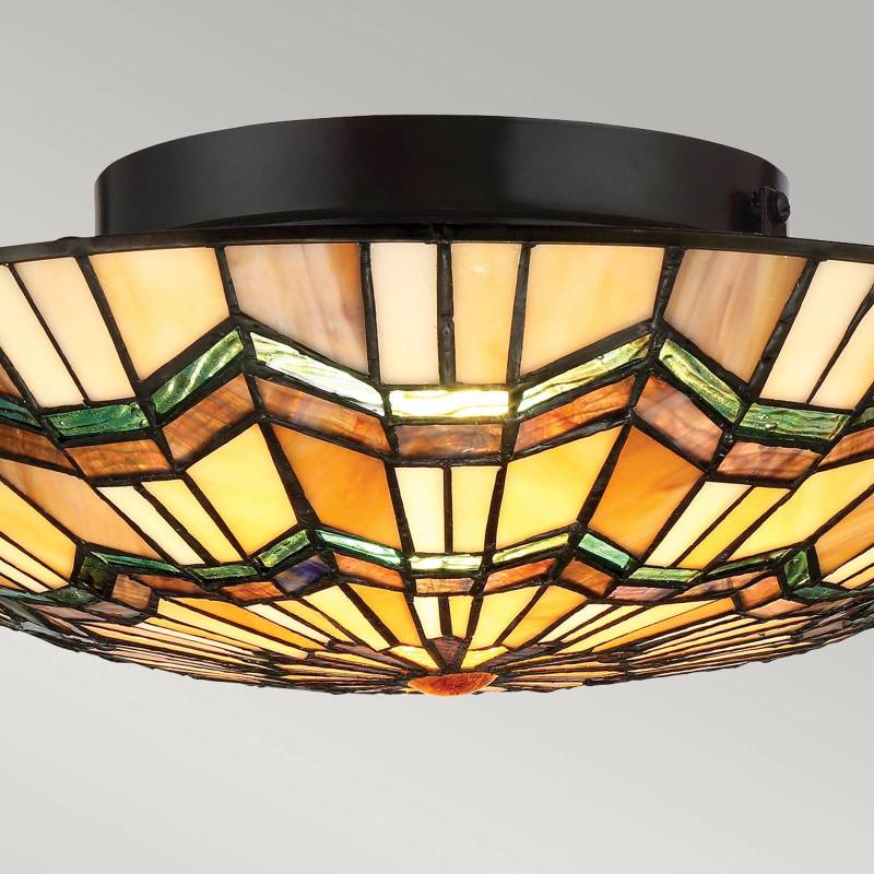 Deckenlampe Alcott im Tiffany-Design von QUOIZEL