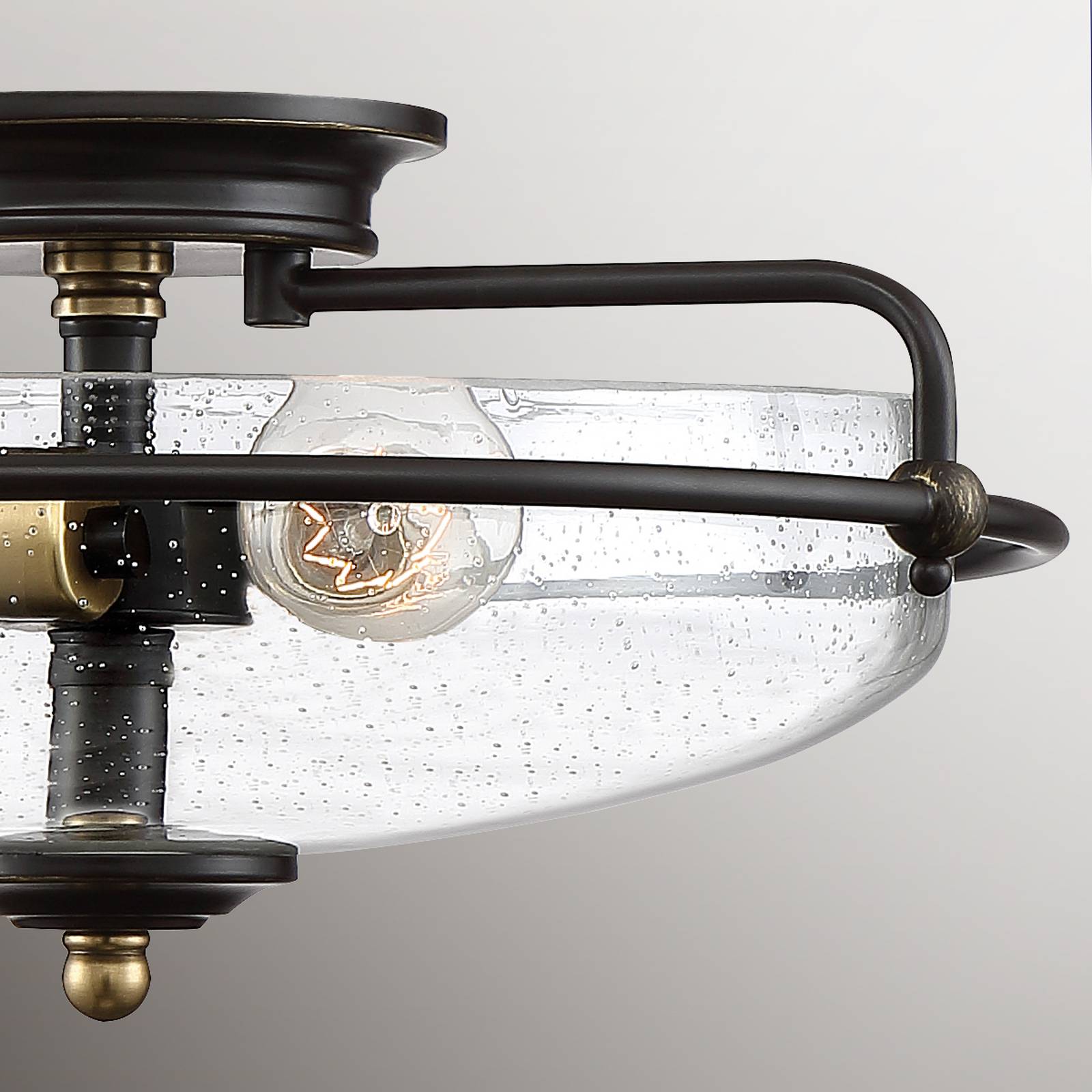 Deckenlampe Griffin, Ø 42 cm, bronze/klar Deckenlampe Griffin, Ø 42 cm, bronze/klar von QUOIZEL