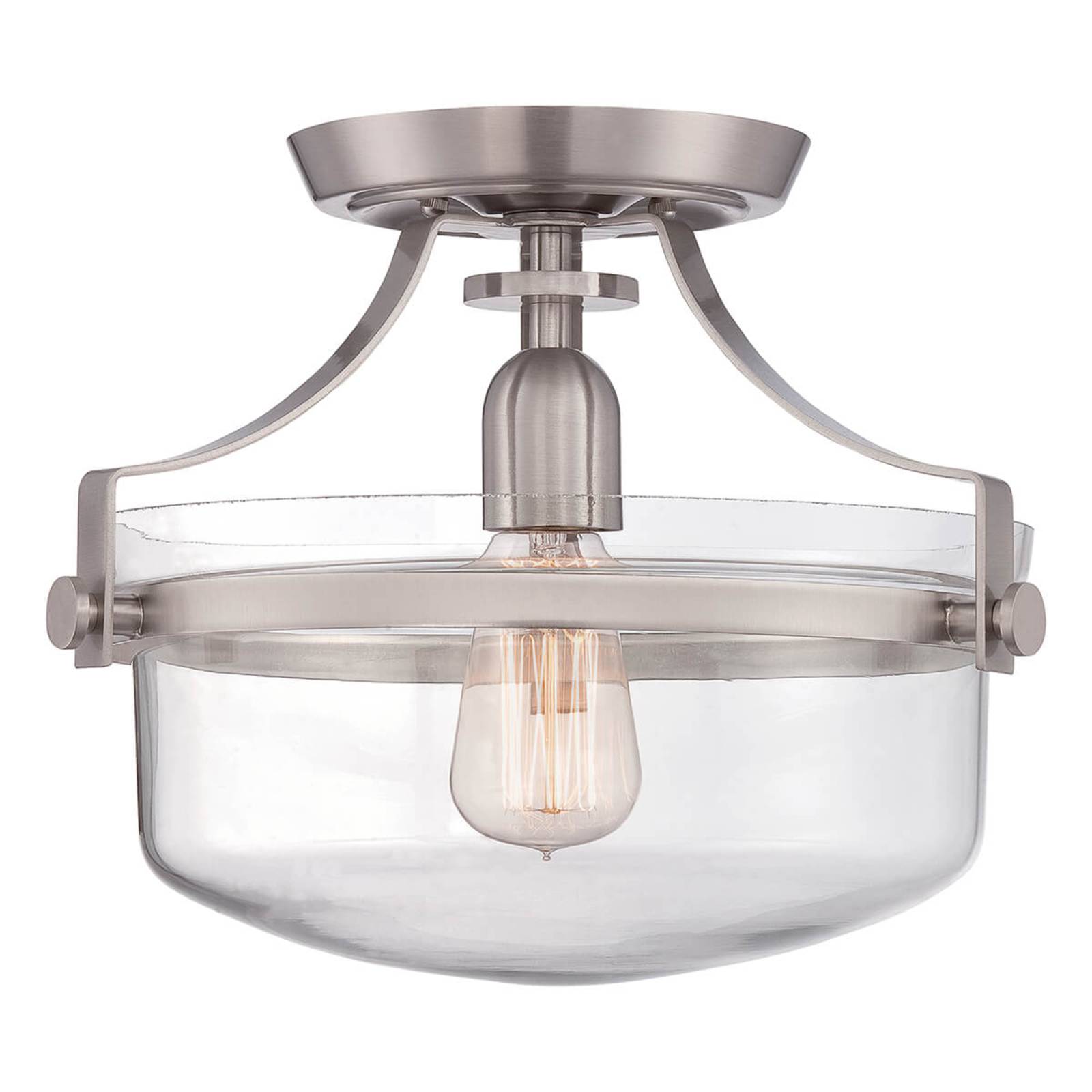 Deckenlampe Penn Station, nickel gebürstet Deckenlampe Penn Station, nickel gebürstet von QUOIZEL