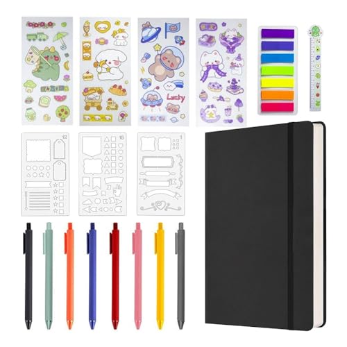 QUR Hardcover-Notizbuch-Set, Tagesplaner für Schreibwaren + Kalender, Kontaktelemente für Teenager-Mädchen, 120 G/M², 160 Seiten A von QUR