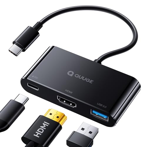 USB C Multiport Adapter, QUUGE 3in1 Digital AV Multiport Hub hat 4K HDMI, 5Gbps USB 3.0 und 100W Type C Schnellladung, Multiport Adapter USB C für MacBook, iPad, Galaxy S/Z/Note Series und mehr. USB C Multiport Adapter, QUUGE 3in1 Digital AV Multiport Hub hat 4K HDMI, 5Gbps USB 3.0 und 100W Type C Schnellladung, Multiport Adapter USB C für MacBook, iPad, Galaxy S/Z/Note Series und mehr. von QUUGE