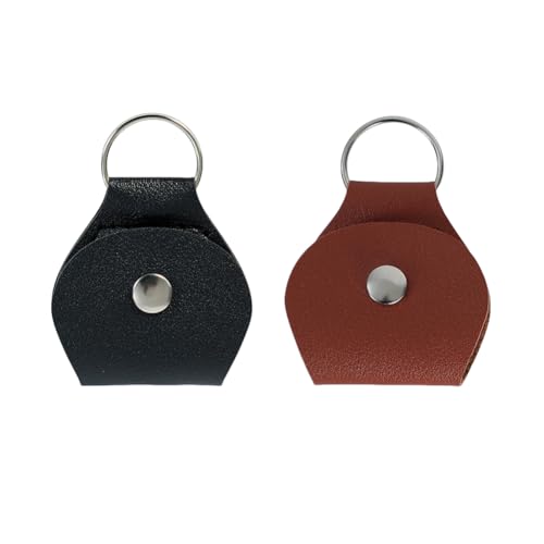 Gitarrenplektrum-Schlüsselanhänger, Leder, Plektrumhalter, Schlüsselanhänger, tragbare Gitarrenplektrumhalter für Gitarrenspieler (3 Farben) von QUUPY
