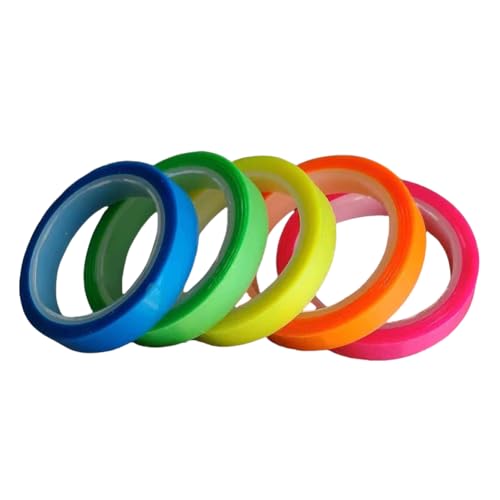 QUUPY 5 Rollen Leuchtstoffstift-Klebeband transparent entfernbare Leuchtstoff-Stift-Aufkleber Student Schreibwaren vielfältige Lehrer-Lese-Notizen QUUPY 5 Rollen Leuchtstoffstift-Klebeband transparent entfernbare Leuchtstoff-Stift-Aufkleber Student Schreibwaren vielfältige Lehrer-Lese-Notizen von QUUPY