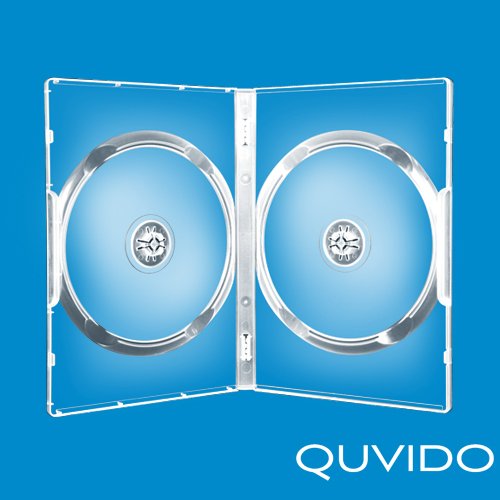 5 QUVIDO DVD Gehäuse transparent Doppel 2 CD/DVD/14 mm von QUVIDO