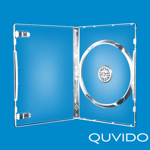 5 QUVIDO DVD Gehäuse transparent Einfache 1 CD/DVD/14 mm von QUVIDO