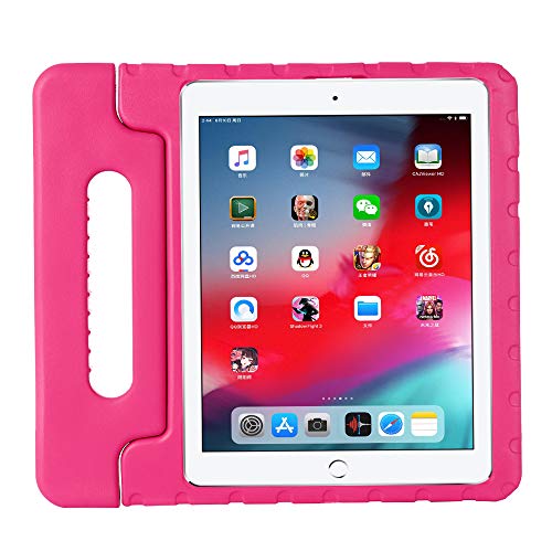 Kinder-Schutzhülle für iPad Pro 32,8 cm (12,9 Zoll) 2018/2020/2021/2022, leicht, EVA, kinderfreundlich, stoßfest, Tablet-Hülle, umwandelbarer Griff, Ständer für iPad Pro 12,9 Zoll, Rosarot von QUYISHAN