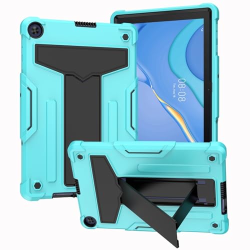 Kompatibel mit Huawei MatePad T10S/MatePad T10 25,7 cm (10,1 Zoll) Tablet Kinderhülle, robuste Schutzhülle, stoßfest, Hybrid-Schutz, Ständer, Hellgrün und Schwarz von QUYISHAN