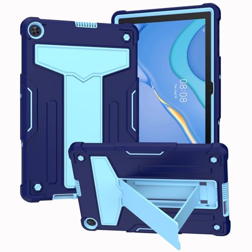 Kompatibel mit Huawei MatePad T10S/MatePad T10 25,7 cm (10,1 Zoll) Tablet Kinderhülle, robuste Schutzhülle, stoßfest, Hybrid-Schutz, Standfunktion, Marineblau + Blau von QUYISHAN