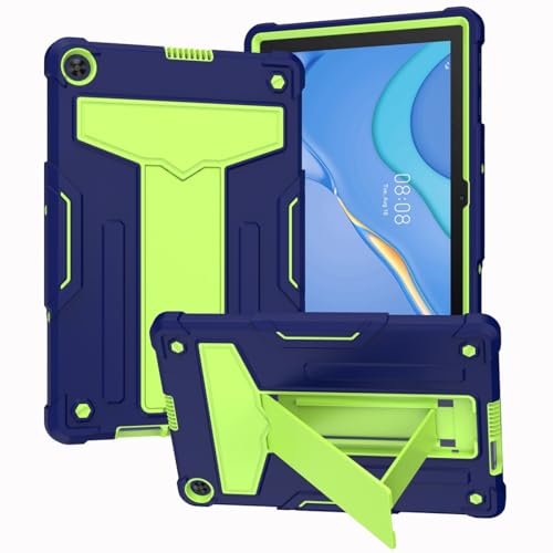 Kompatibel mit Huawei MatePad T10S/MatePad T10 25,7 cm (10,1 Zoll) Tablet Kinderhülle, robuste Schutzhülle, stoßfest, Hybrid-Schutz, Standfunktion, Marineblau + Grün von QUYISHAN