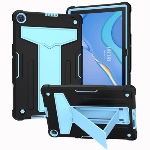 Kompatibel mit Huawei MatePad T10S/MatePad T10 25,7 cm (10,1 Zoll) Tablet Kinderhülle, robuste Schutzhülle, stoßfest, Hybrid-Schutz, Standfunktion, Schwarz + Blau von QUYISHAN