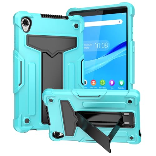 Kompatibel mit Lenovo Tab M8 TB-8505/TB-8705 (8 Zoll) Tablet Kinderhülle, robuste Schutzhülle, stoßfest, Hybrid-Schutz, Ständer, Hellgrün und Schwarz von QUYISHAN