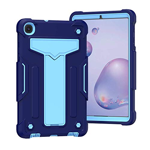 Kompatibel mit Samsung Galaxy Tab A 21,3 cm (8,4 Zoll) 2020 Modell SM-T307/T307U Tablet Kinderhülle, robuste Schutzhülle, stoßfest, Hybrid-Schutz, Ständer, Marineblau und Blau von QUYISHAN