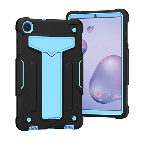 Kompatibel mit Samsung Galaxy Tab A 21,3 cm (8,4 Zoll) 2020 Modell SM-T307/T307U Tablet Kinderhülle, robuste Schutzhülle, stoßfest, Hybrid-Schutz, Ständer, Schwarz und Blau von QUYISHAN