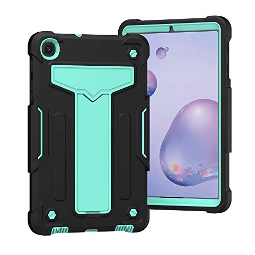 Kompatibel mit Samsung Galaxy Tab A 21,3 cm (8,4 Zoll) 2020 Modell SM-T307/T307U Tablet Kinderhülle, robuste Schutzhülle, stoßfest, Hybrid-Schutz, Ständer, Schwarz und Hellgrün von QUYISHAN