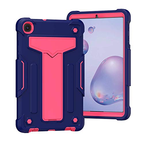 Kompatibel mit Samsung Galaxy Tab A 21,3 cm (8,4 Zoll) 2020 Modell SM-T307/T307U Tablet Kinderhülle, robuste Schutzhülle, stoßfest, Hybrid-Schutz, Stand-Hülle, Marineblau + Rosa von QUYISHAN
