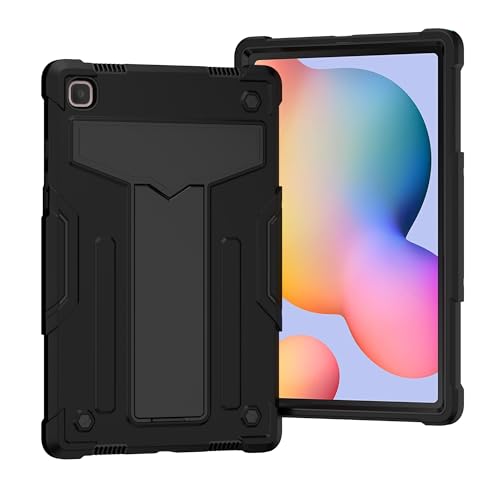 Kompatibel mit Samsung Galaxy Tab A7 26,4 cm (10,4 Zoll) T500/T505 (2020) Tablet Kinderhülle, robuste Schutzhülle, stoßfest, Hybrid-Schutz, Ständer, Schwarz von QUYISHAN