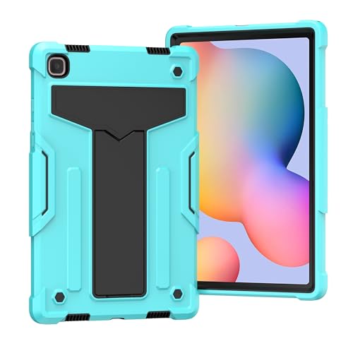 Kompatibel mit Samsung Galaxy Tab A7 26,4 cm (10,4 Zoll) T500/T505 (2020) Tablet Kinderhülle, robuste Schutzhülle, stoßfest, Hybrid-Schutzhülle, mit Standfunktion, Hellgrün und Schwarz von QUYISHAN
