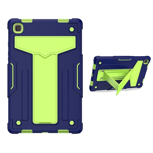 Kompatibel mit Samsung Galaxy Tab A7 26,4 cm (10,4 Zoll) T500/T505 (2020) Tablet Kinderhülle, robuste Schutzhülle, stoßfest, Hybrid-Schutzhülle, robust, mit Standfunktion, Marineblau und Grün von QUYISHAN