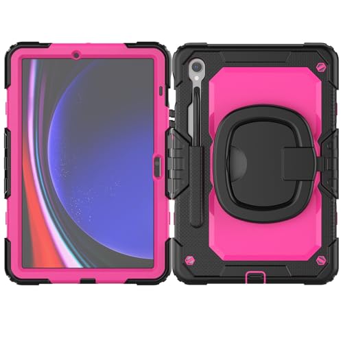 Kompatibel mit Samsung Galaxy Tab S10 FE 2025 27,7 cm (11 Zoll) (SM-X520/SM-X526), stoßfeste Kinderhülle, mit Displayschutzfolie, drehbarem Griff, Standhalterung, Schultergurt, robuste TPU-Hülle von QUYISHAN