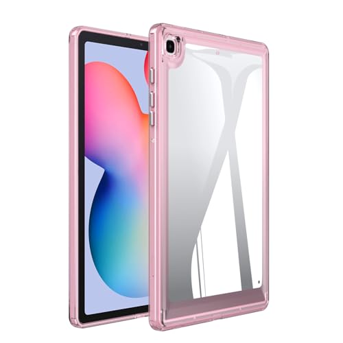 Schutzhülle für Samsung Galaxy Tab A7 26,7 cm (10,4 Zoll) 2020 (SM-T500/T505/T507), weiche, transparente Rückschale (vergilbungsbeständig), dünn und leicht, TPU-Schutzhülle, stoßfest, Rosa von QUYISHAN