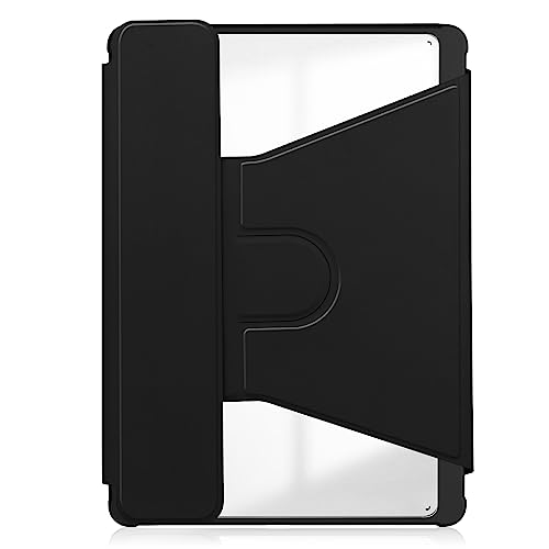 Schutzhülle für Tablet-PC, transparent, kompatibel mit Samsung Galaxy Tab S9 FE Plus Hülle SM-X610/SM-X616 12,4 Zoll mit Stifthalter, 360 Grad drehbarer Ständer, Folio, Flip-Smart-Tablet-Hülle, von QUYISHAN