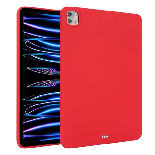 QUYISHAN Schutzhülle für Xiaomi Mi Pad 6/6 Pro 2023, 28,4 cm (11,2 Zoll), schlankes Design, mattes TPU-Gummi, weiche Silikon-Schutzhülle, leicht, stoßfest, Rot von QUYISHAN