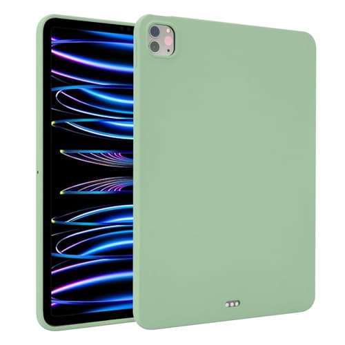 QUYISHAN Schutzhülle für iPad Air 13 Zoll 2024, schlankes Design, mattes TPU-Gummi, weiche Silikon-Schutzhülle, leicht, stoßfest, (Matcha-Grün) von QUYISHAN