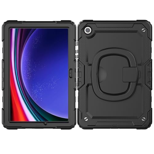 QUYISHAN Tablet-Schutzhülle für Samsung Galaxy Tab A9 Plus 2023 SM-X210/SM-216/SM-X218 27,9 cm (11 Zoll) Kinderhülle, 360 Grad drehbarer Griff, Ständer, Halterung, Displayschutzfolie und Schulter von QUYISHAN
