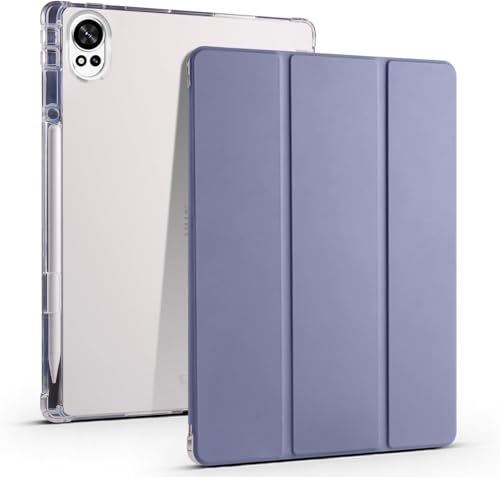 Transparente Tablet-Hülle, kompatibel mit Huawei Matepad Air 30,5 cm (12 Zoll) 2024 12 Zoll, TPU, schlanke Hülle, automatische Wake-/Sleep-Funktion, intelligente leichte Schutzhülle mit Stifthalter von QUYISHAN
