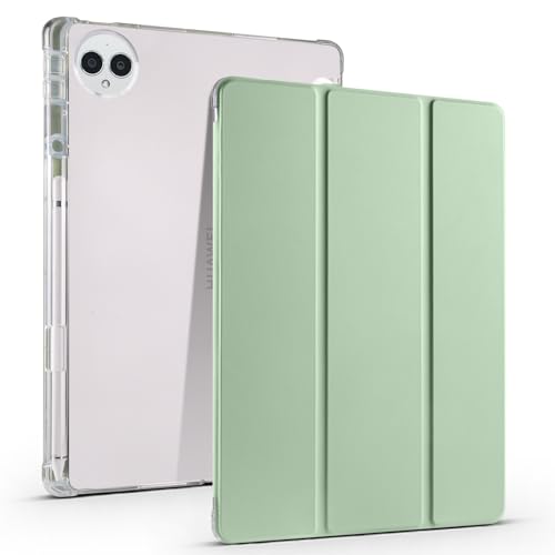 Transparente Tablet-Hülle, kompatibel mit Huawei Matepad Pro 12,2 Zoll (2024), TPU, schlanke Hülle, automatische Wake-/Sleep-Funktion, intelligente leichte Schutzhülle mit Stifthalter, stoßfeste von QUYISHAN